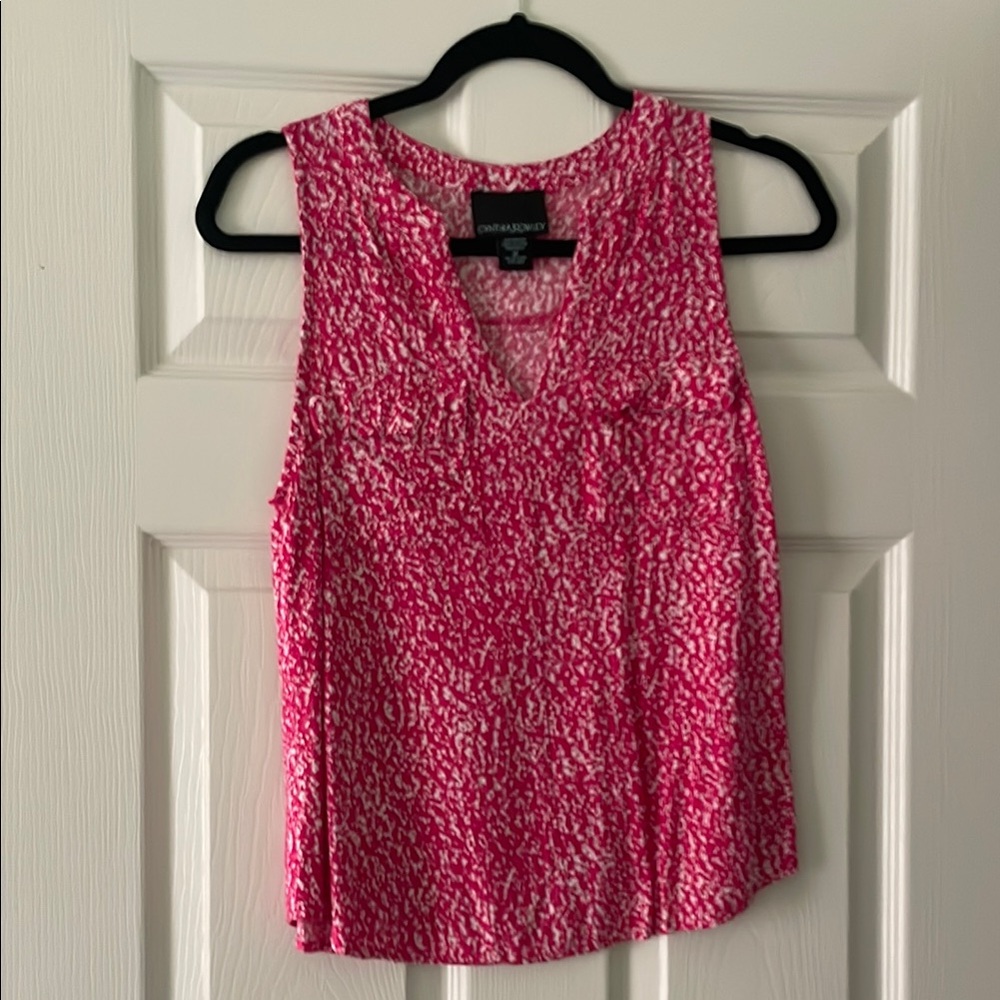 Cynthia Rowley Pink and White Tank Top